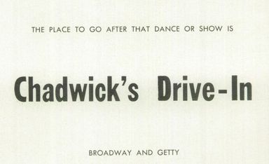 Chadwicks Drive-In - 1955 Muskegon Heights High School Yearbook (newer photo)
